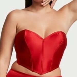 Victoria's Secret | Cheeky Heart Bustier Top Size L in Red